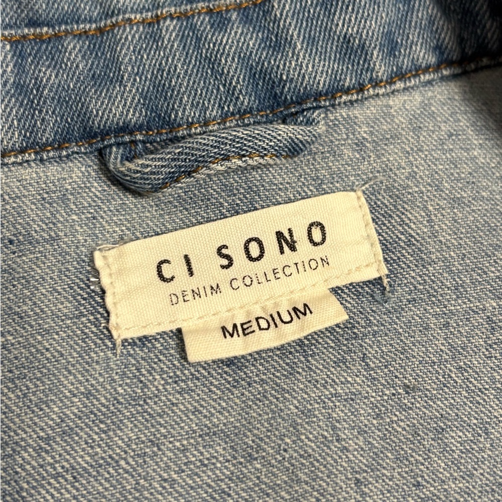 Ci Sono Light Blue Denim Jacket with Retro Nashville Graphic - Picture 8 of 9
